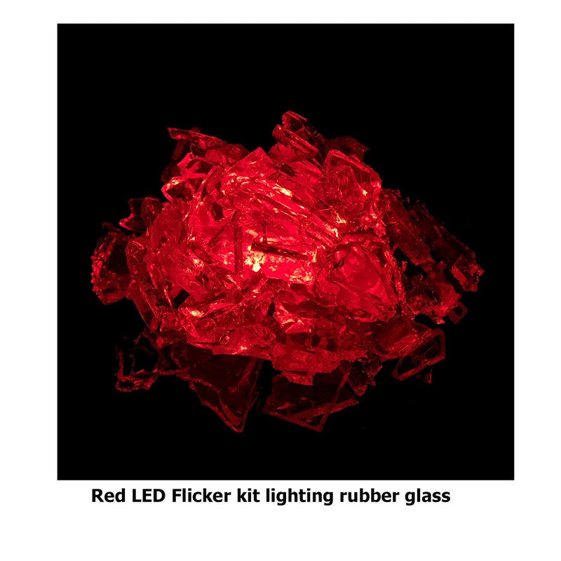 Red led Light kit with Effects Control for Flicker Flame Glowing fire Props 12 Volt DC with 5 Foot Cable Socket for Theatrical Scenery Stage Props Fake fire Lighting Effects