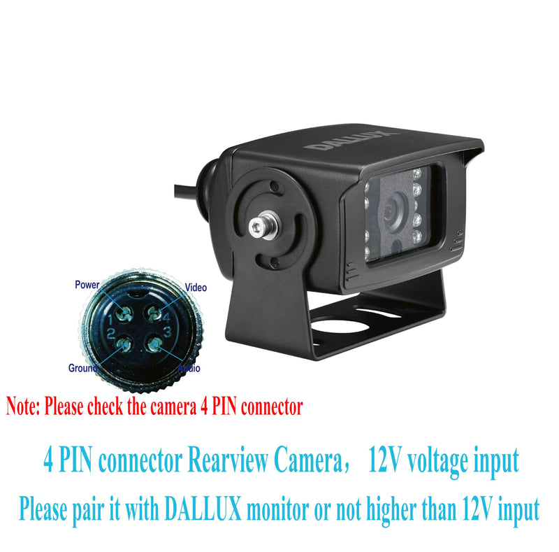 Truck Backup Camera with Parking Line Switch ON/Off for Bus/Travel Trailer/Van/Fifth Wheel/RV Camper