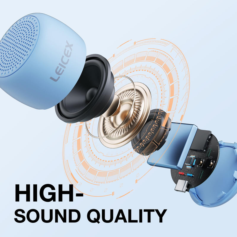 Portable Speaker Bluetooth,Small Speaker Wireless Bluetooth5.0 Support TWS Stereo Sound.Mini Speaker for Travel,Gift,Mobile Phone.(Blue) Mini-Blue