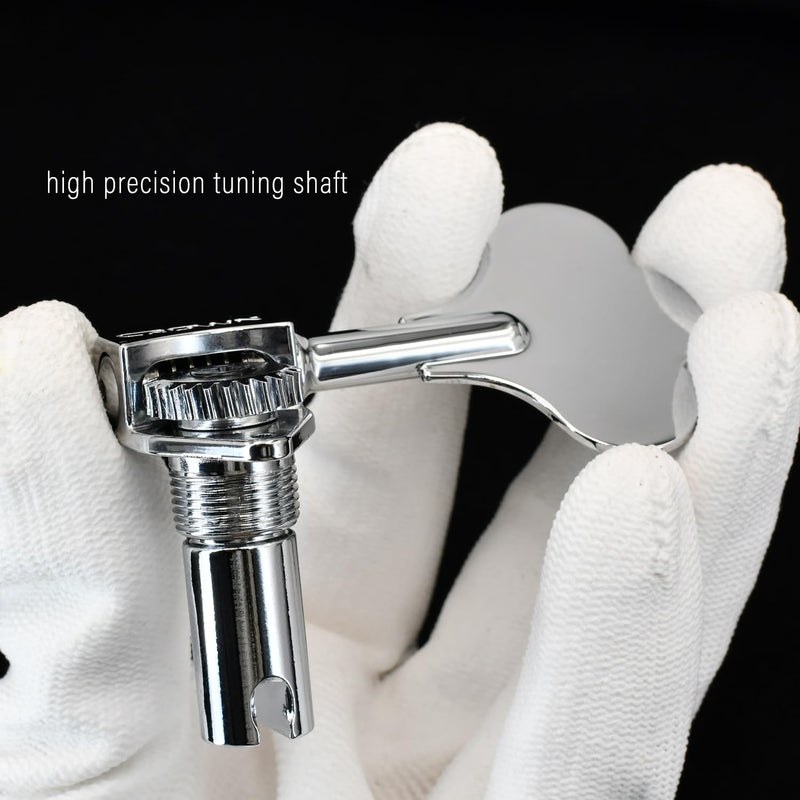 [AUSTRALIA] - FXJXB 24:1 Bass Tuners (4 Right) Open Gear Bass Tuning Pegs for Electeric Jazz Precision P Bass Replacement-Chrome(4R) 4R Chrome 