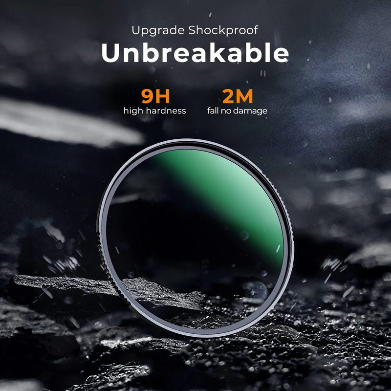 K&F Concept 55mm MC UV Protection Filter Shockproof Tempered Optical Glass with 28 Multi-Layer Coatings HD/Waterproof/Scratch Resistant for 55mm Camera Lens