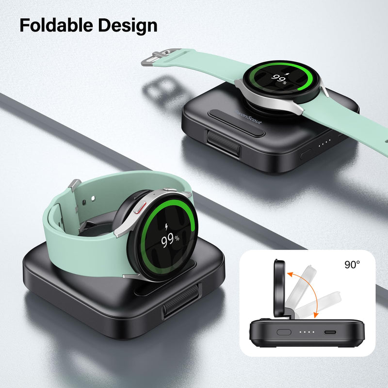 Portable Watch Charger for Samsung Watch + Wireless Charger for Samsung Z Fold