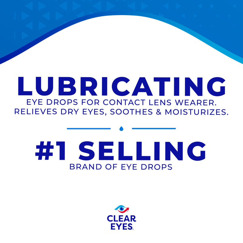 Clear Eyes Contact Lens Relief Eye Drops, 0.5 Fl Oz