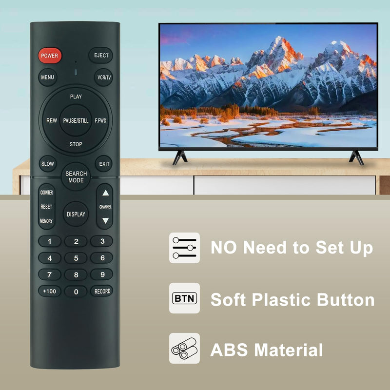 NA351UD NA351 Replaced Remote Control fit for Emerson VCR Video Cassette Recorder EWV601M EWV601 EWV401A EWV401B EWV601A EWV401M EWV401 EWV402M EWV601B