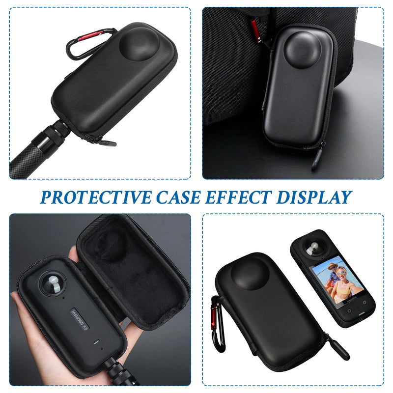 [AUSTRALIA] - Camera Protective Accessories Kit for Insta 360 X3 Include Silicone Protective Cover/Screen Protectors/Camera Case(with Buckle)/Front Behind Lens Guard 