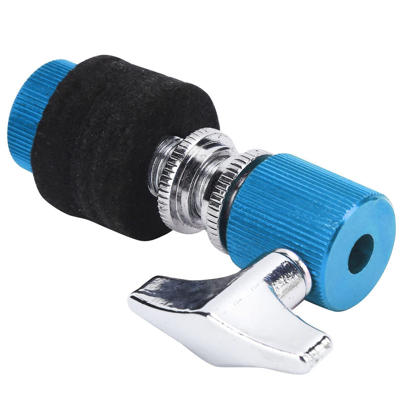 LiebeWH Hi‑Hat Clutch, Aluminum Alloy Jazz Drum Cymbal Rack Holder Instrument Playing Accessories with Self Locking Knob(blue) blue