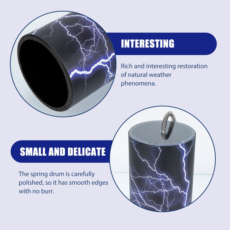 Thunder Drum Thunder Sticks: Noise Maker Spring Drum Shaker Percussion Instrument Music Educational Toy for Kids Cheer Up, Hand-Eye Coordination & Creativity Development 20x7.5cm