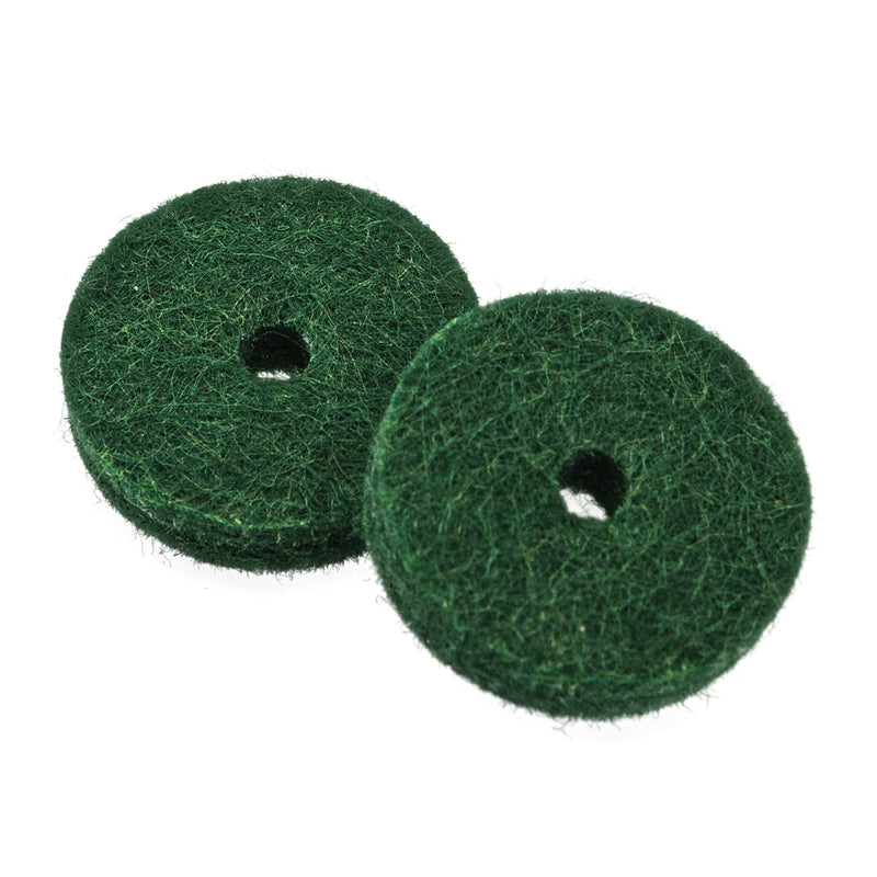 90Pcs Yootones Piano Felt Pads Accessory Washers Cushion Compatible with Keyboard Balance Front Rail Regulating Repair Parts Replacement (Green)