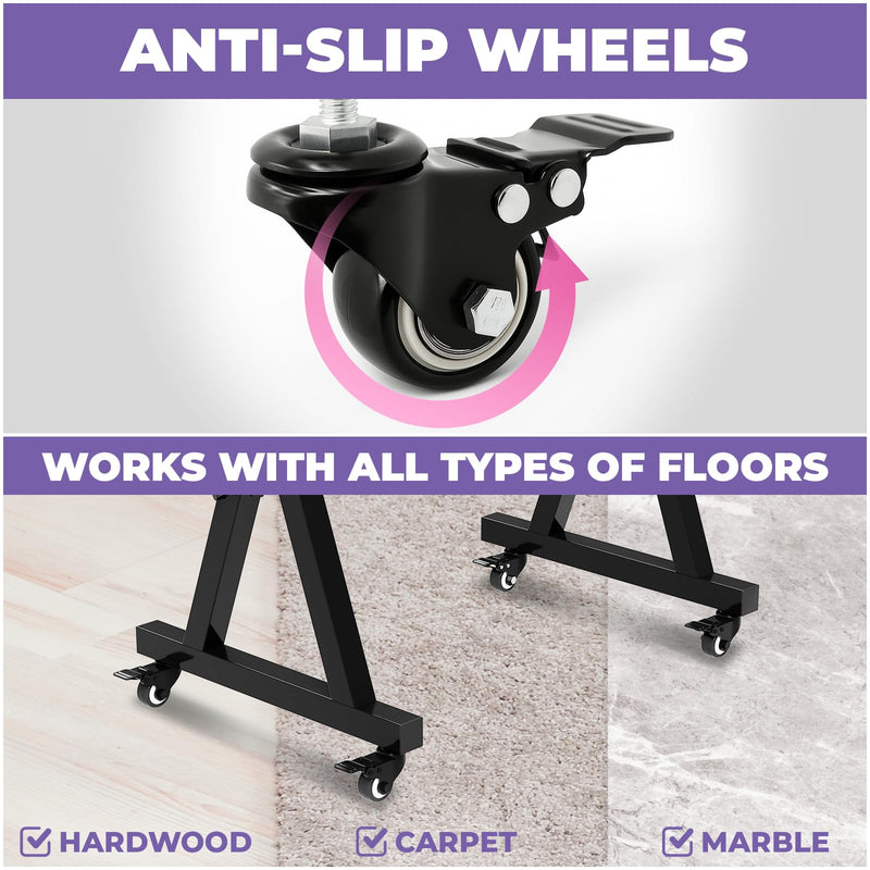 Liquid Stands Keyboard Stand Caster Wheels Set of 4 Replacement Locking Heavy Duty Wheels with Brake - Piano Stand Parts and Accessories