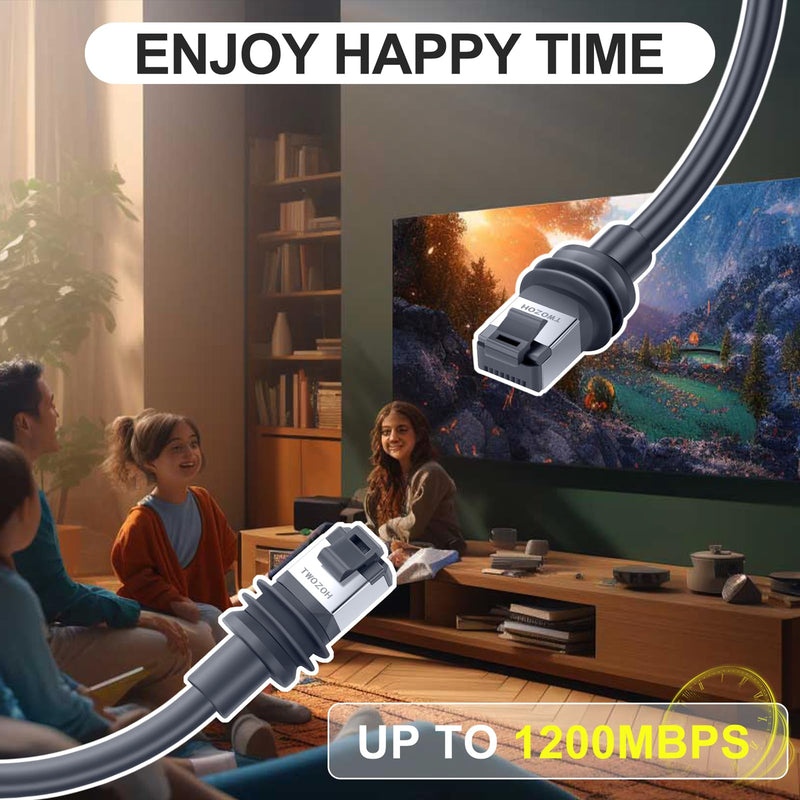 Twozoh Starlink Gen 3 Cable 100FT, Starlink Standard Gen 3 Satellite V3 Ethernet Cord for Waterproof Starlink Extension Replacement Cable Gray
