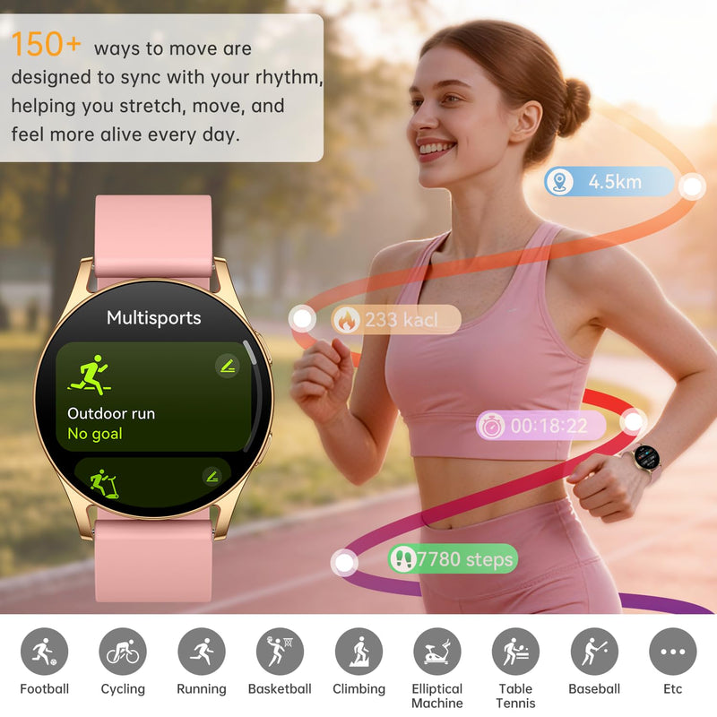 AI Smart Watch for Women Men with GPT, 1.32" AMOLED Ultra-Clear Screen Fitness Tracker with Heart Rate/Sleep/SpO2 Monitor, Waterproof Smartwatch for Android/iPhone Phones