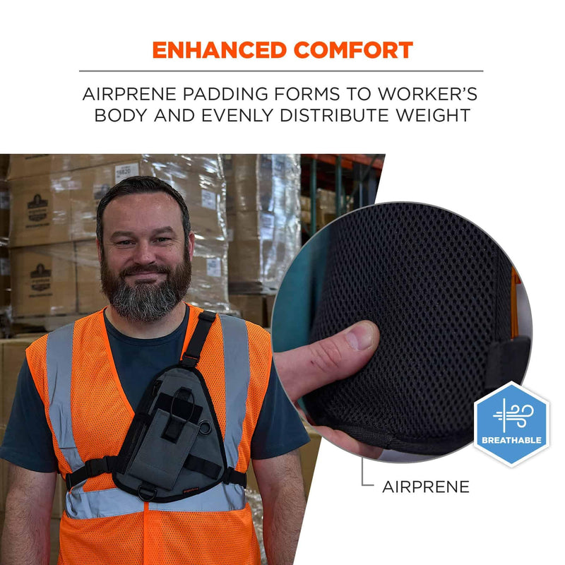 Ergodyne Squids 3145 Barcode Scanner Cross Body Chest Holster for Mobile Computers