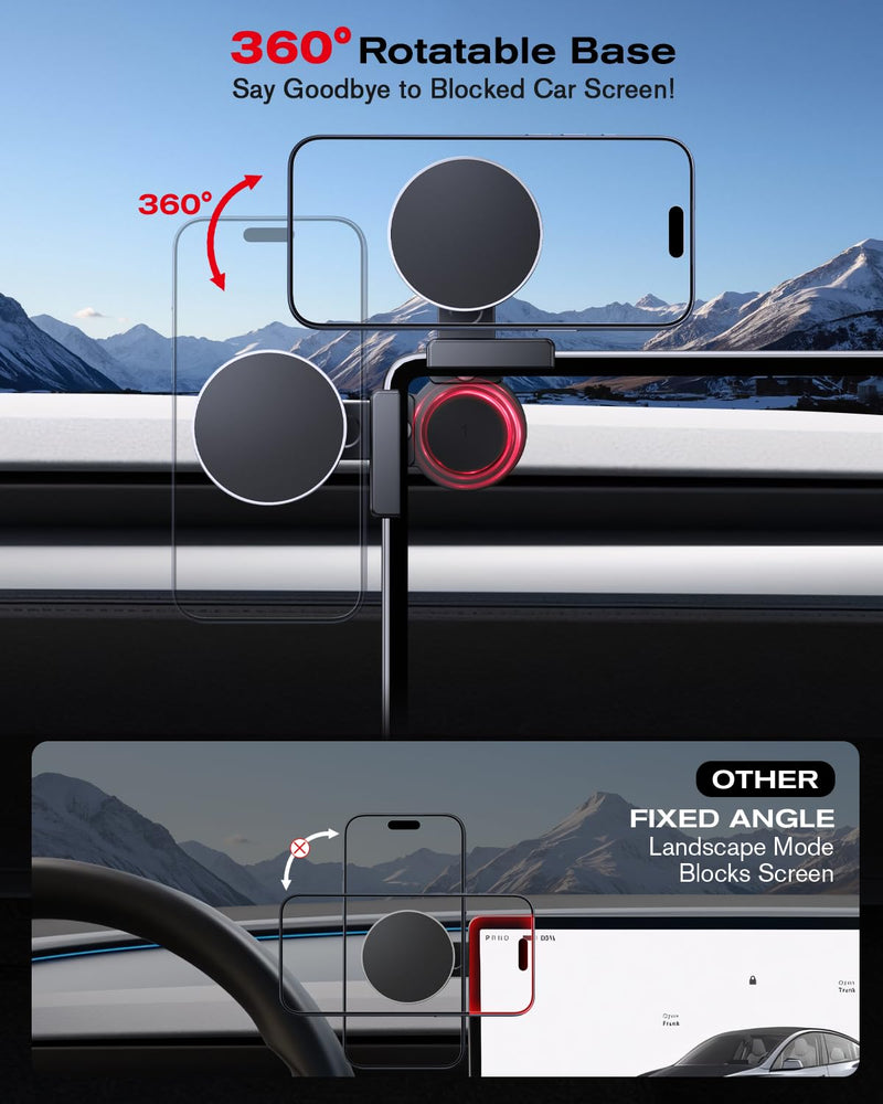 360° Adjustable Magnetic Phone Holder for Toyota Corolla/Corolla Cross 2019-2026 8/10.5 Inch, Screen-Friendly for Magnetic Car Dash Phone Holder