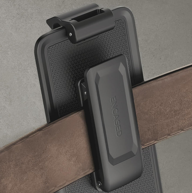 Encased Titan Designed for iPhone 15 Waterproof Case with Belt Clip (Compatible with MagSafe) Full Body Protective Phone Case with Holster (iPhone 15 Plus)