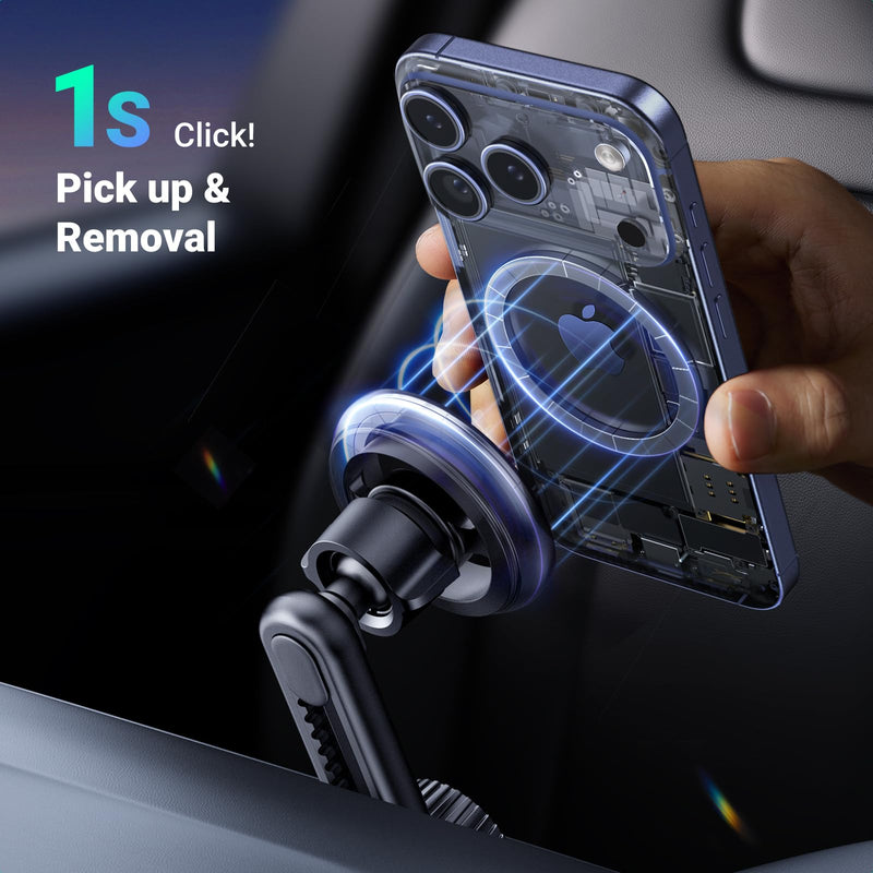 UGREEN Magnetic Phone Mount for Car Compatible for Magsafe, Not Blocking Air Vent, Strengthen Magnetic Power Car Phone Holder Compatible with iPhone 16 15 Pro Max 14 13 12 Pro Mini MagSafe Case