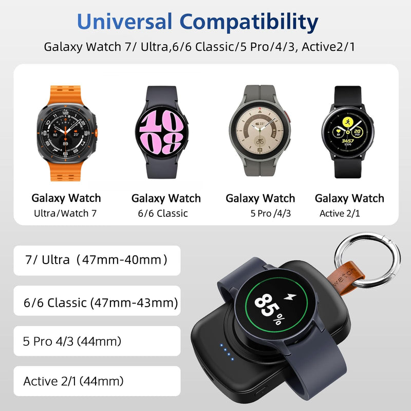 for Samsung Watch Charger Fast Charging Compatible with Galaxy Watch 7/Ultra/6/6 Classic/5 Pro/5/4 /4 classic/3/Active2/1