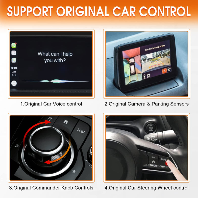 TK78-66-9U0C Carplay Adapter Auto Retrofit Kit | USB, Compatible with Mazda 2 3 6 CX3 CX5 CX9 MX5 2014-2021