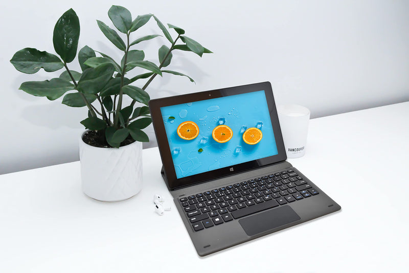 Fusion5 Universal Docking Keyboard for All 2024 10.1" Windows Tablets Models - Convert Your Tablet into a Laptop for Enhanced Productivity - Slim & Stylish Design