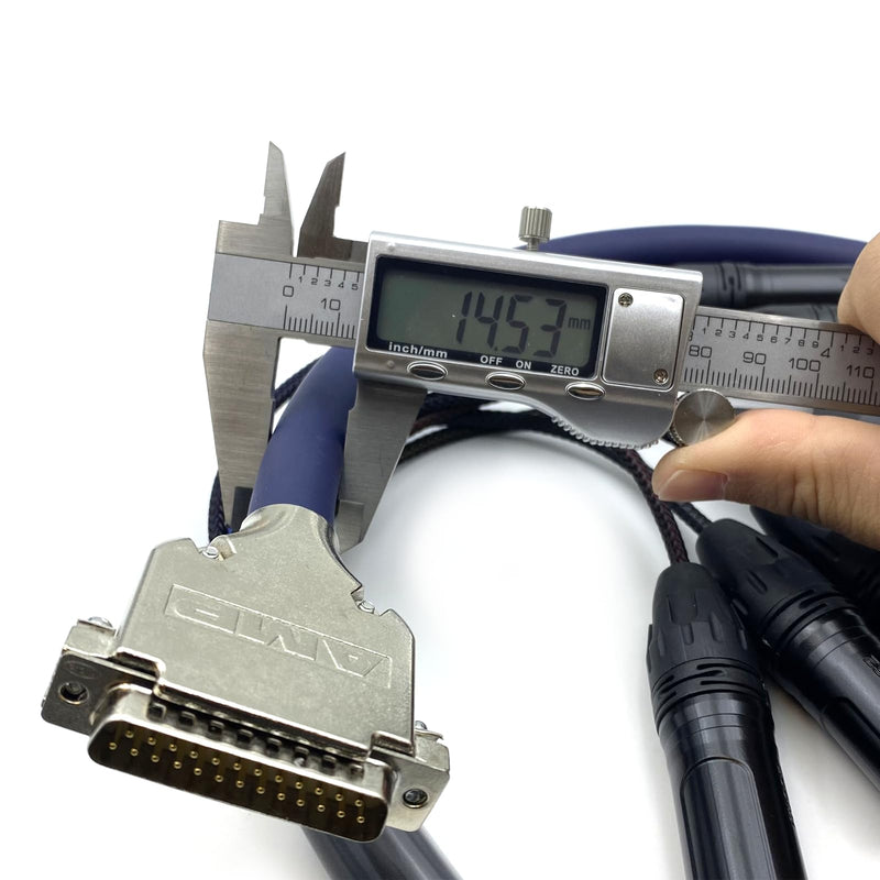 6.56ft DB25 to XLR Female Snake Cable, DB25 Male to 8 Channel XLR 3Pin Female Balanced Snake Cable D-Sub SnakeCable Patch Bay Interface Modular Wire 2Meter 6.56ft