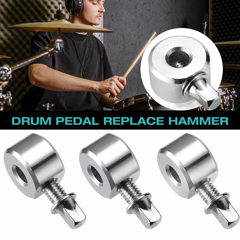 Facmogu 4PCS Pedal Hammer Counterweight, Counterweight Mounted, Drum Pedal Hammer Drum Kit, Drum Jazz Set Kit Accessory, Drum Foot Pedal Parts, Drum Pedal Accessories for Drum Kit Hammer Beater