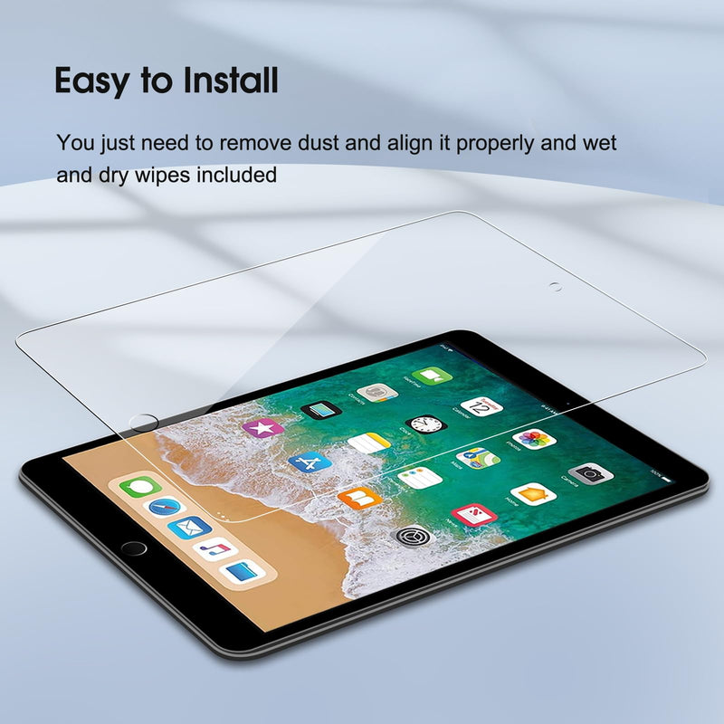 2 Pack Screen Protector Compatible with iPad 6th 5th Generation 9.7 Inch (Model A1822/A1823/A1893/A1954), Tempered Glass Film Guard
