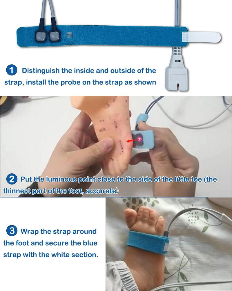 Infants Probes 78.74 in 200 cm Compatible with Hand Pulse Oximeter Model JKS50F 200 cm for infants