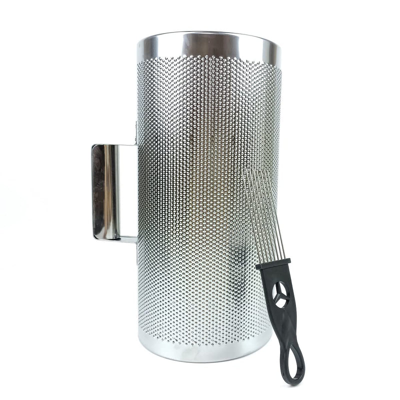 Metal Guiro Percussion Instrument Training Tool with Scraper, Latin Percussion Musical Band Accompaniment (Silver-12X6inch) Silver-12X6inch