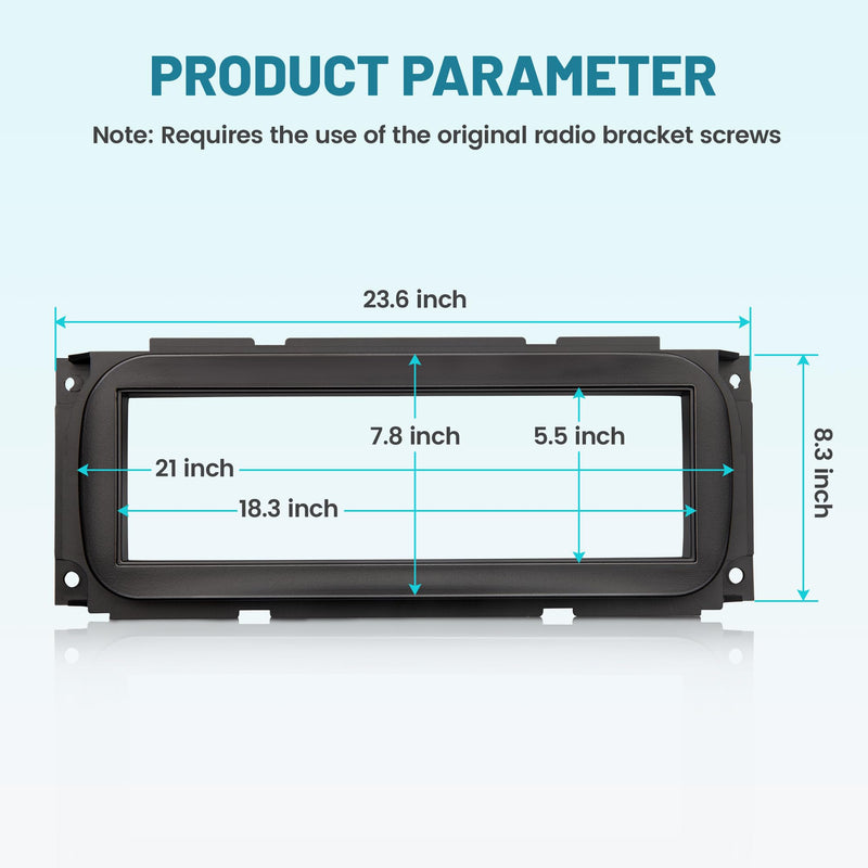 Single DIN Radio Dash Kit W/Radio wiring Antenna Adapter for Select 2002-2007 Chrysler/Dodge/Jeep, Single Din Radio Mount Housing Bracket Trim Bezel Kit Installation Aftermarket Stereo