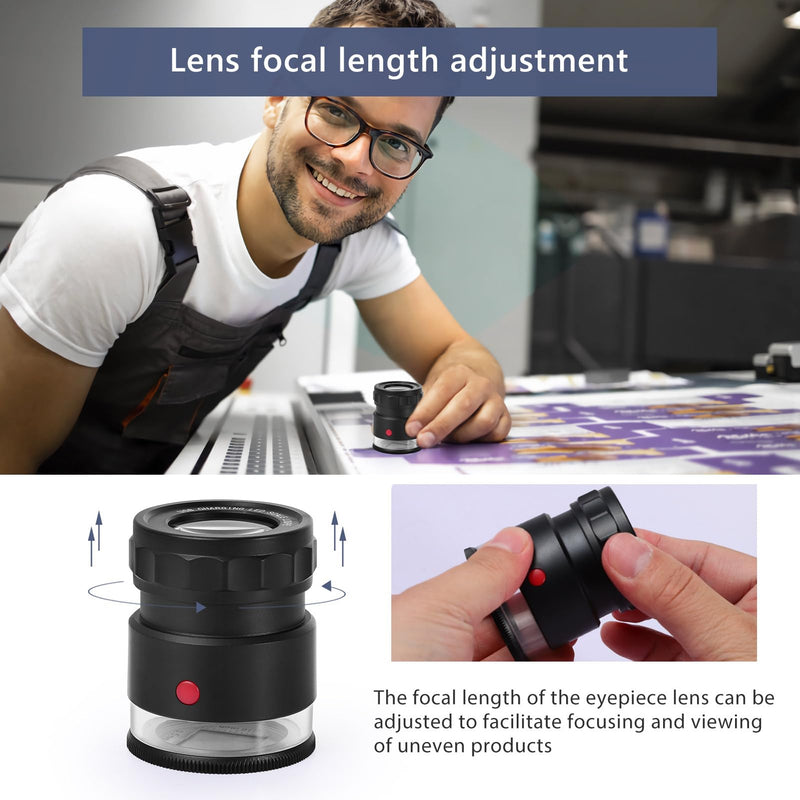 [AUSTRALIA] - 30X Loupe Magnifier, USB Rechargeable 8 Lights Portable Eye Loupe Sewing Magnifying Glass for Watches, Jewelry, Coins, Currency, Stamps 