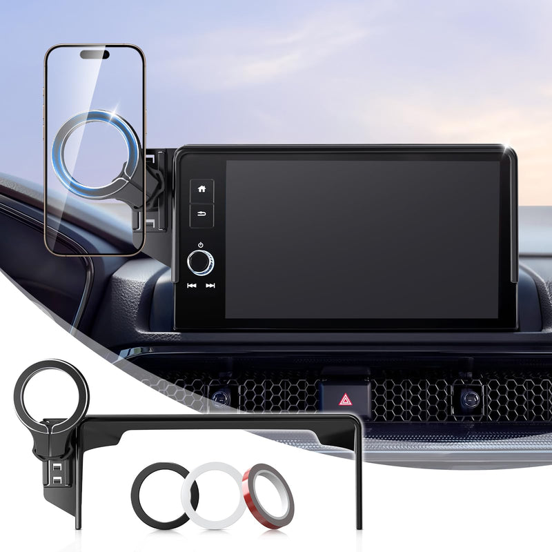 pop-tech Car Phone Holder for Honda CR-V HR-V 2023 2024 2025 2026: for MagSafe Magnetic Cell Phone Mount for HRV CRV Accessories 7/9 inch Screen - Touchscreen Cradles Strong Magnets for iPhone Samsung for 23-26 CR-V & HR-V (7/9" screen)