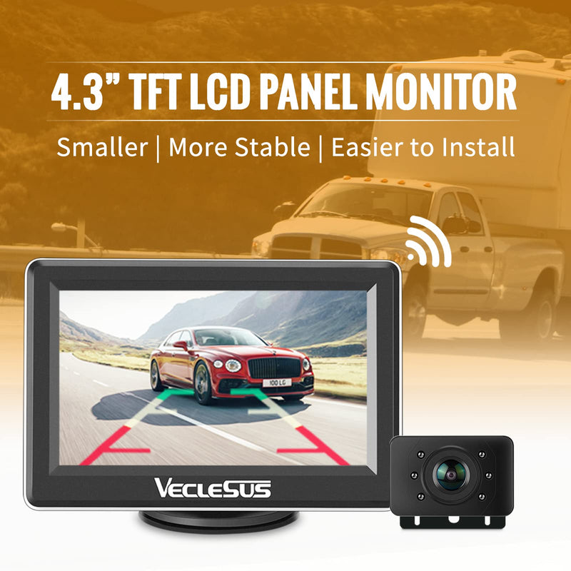 Wireless Backup Camera Systems WM1 high Definition 1080P Night Vision 4.3inches Monitor Wireless Rear View Camera for Cars sedans s-u-vs Pickups Vans