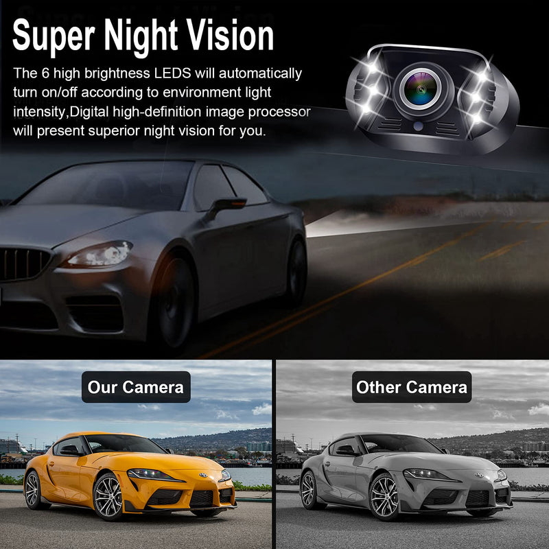 15-Minute Easy to Install Backup Camera: Plug-Play 15FT Clear Night Vision | HD 1080P Real-time Image Transmission for Backing Up Safely - Dustproof & Weatherproof Back Up Camera for Car Truck SUV 4.3" Monitor with Camera
