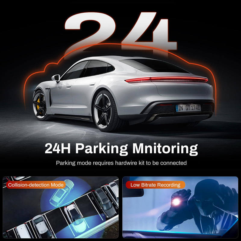 Dash Cam Front, 2.5K 1440P HD Dash Camera for Cars, Smart Mini Dashcam with App, Built-in WiFi, 1.47" IPS Screen, 150°Wide-Angle, Night Vision, WDR, 24Hours Parking Mode, G-Sensor, Free 32G Card L3-2.5K