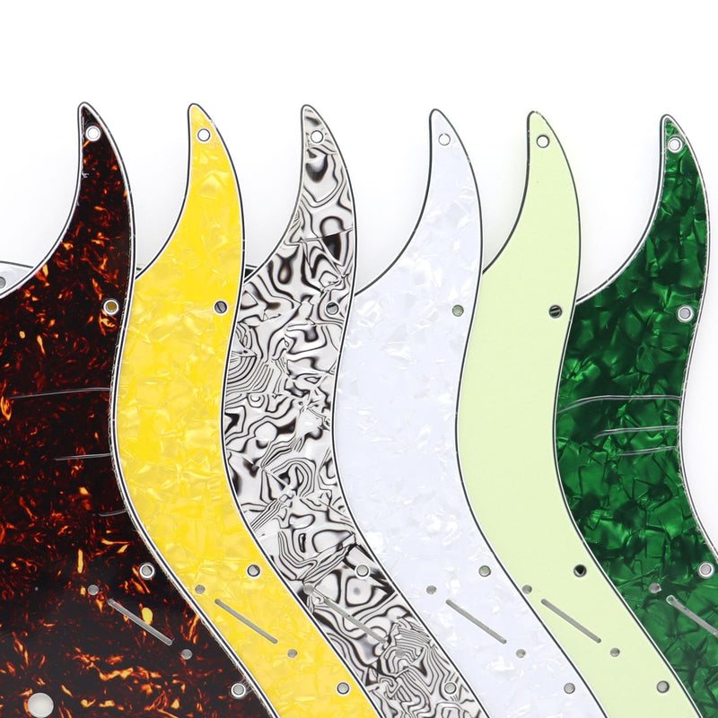 3ply 11 Hole ST/Strat Style Pickguard HSS Pick Guard for USA/Mexico Stratocaster/Strat vintage Style Guitar Parts (Green Pearl) Green Pearl
