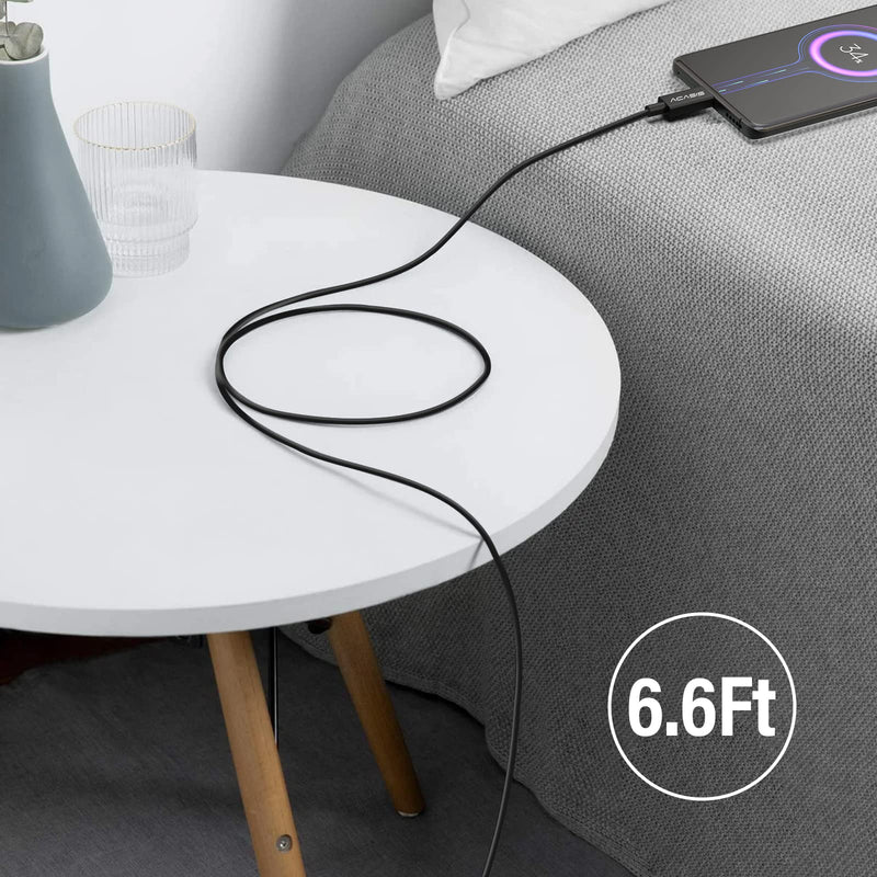 ACASIS [Intel Certified Thunderbolt 4 Cable 6.6ft, 40Gbps Data Transfer, 100W PD Charging, 8K Video, Compatible with Thunderbolt 4/3, USB-C, USB4 Devices, Black (6.6ft/2m) 6.6ft/2m