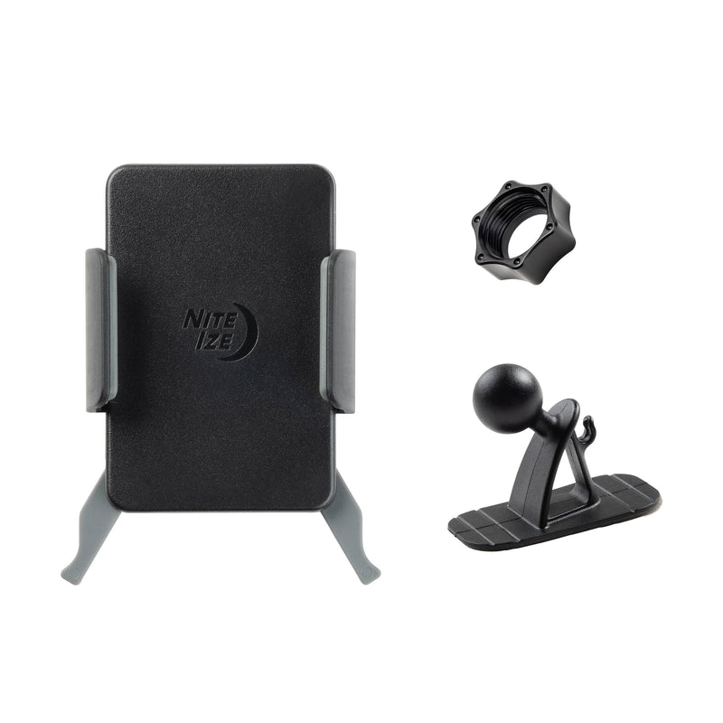 Nite IZE Squeeze Universal Dash Mount - Phone Holder & Mount for Car Dashboard - Cell Phone Accessories with Universal Design - Black One Size