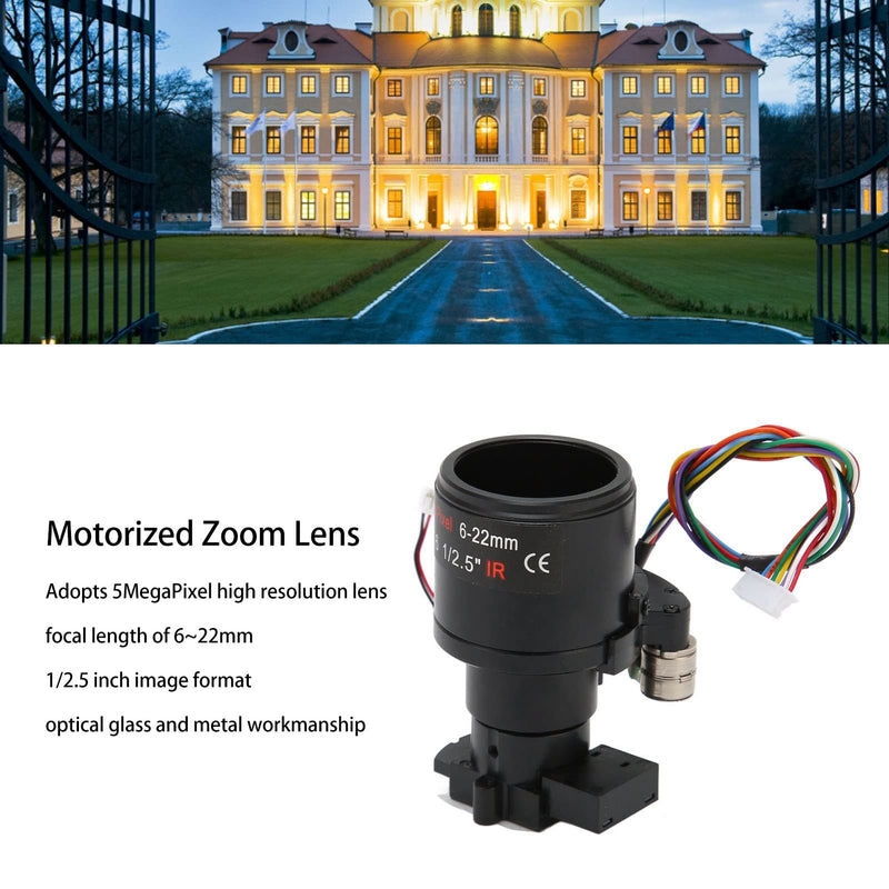Motorized Zoom Lens, Low Distortion Auto Zoom Lens IR Correction Autofocus High Precision for Camera