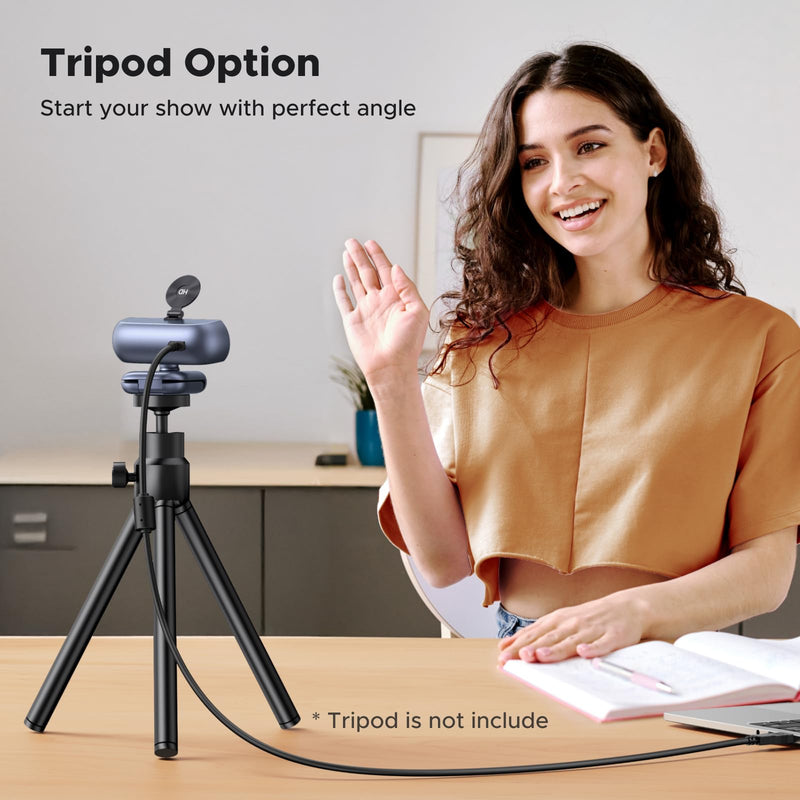 UGREEN 2K Webcam for PC Ultra HD 1080P Computer Webcam with Microphone | PC Camera with Privacy Cover, USB Web Camera for Streaming, Conference, Video Calling, Zoom,Teams, FaceTime Grey