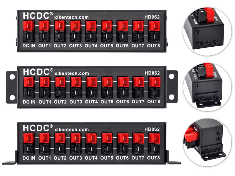 HCDC HD062 8 Output DC Power Distribution Block Module for 15/30/45A Connects