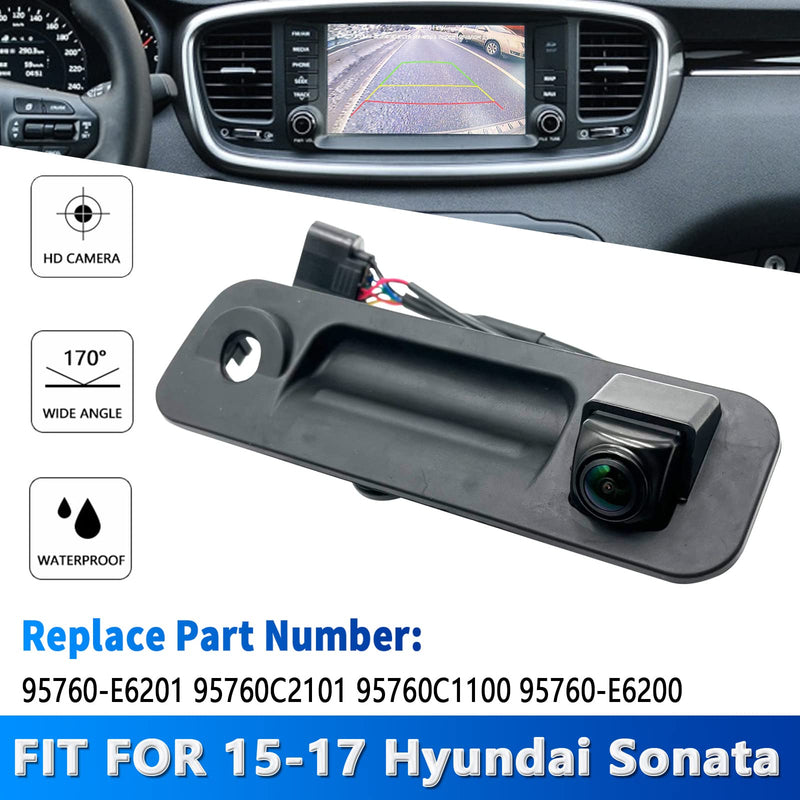 Rear View Backup Camera Trunk Reverse Parking Cameras for Hyundai Sonata 2015-2017 Back Up Camera Replaces 95760-E6201 95760-C2101