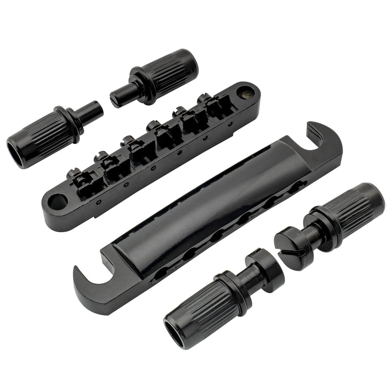 [AUSTRALIA] - Musiclily Guitar Tune-O-Matic Bridge and Stop Bar Tailpiece with Anchors and Studs Set for Epiphone Les Paul LP SG Style 6 String Electric Guitar,Black Black 