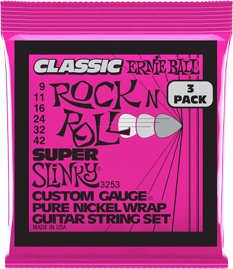 [AUSTRALIA] - Ernie Ball Regular Slinky Classic Pure Nickel Electric Guitar Strings 3-pack, 10-46 Gauge (P03251) Regular (10-46) 