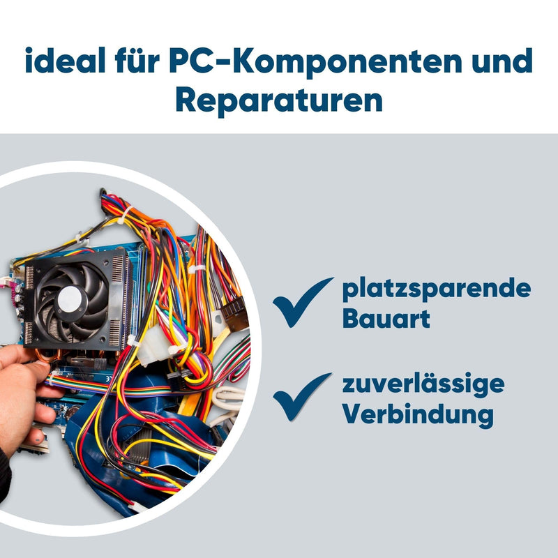 Kalitec KALI-2410 Mini-Fit Jr. Set 10 Pin Nylon I Car Cable Connector I Voltage 600 V I Rated Current 13 A I AWG 24-18 I Mini Plug for Hard Drives, LED and RGB Lighting I Pitch 4.2 mm