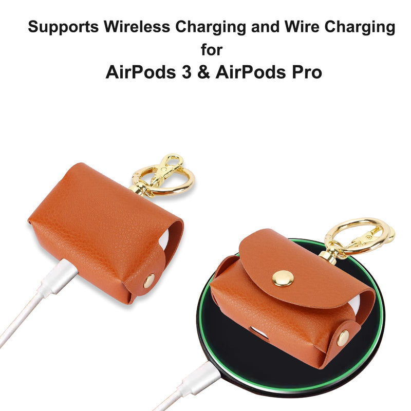 Bocasal A Stylish Crossbody Wallet Case for iPhone 13 Pro + A Slim Leather Case for AirPods Pro