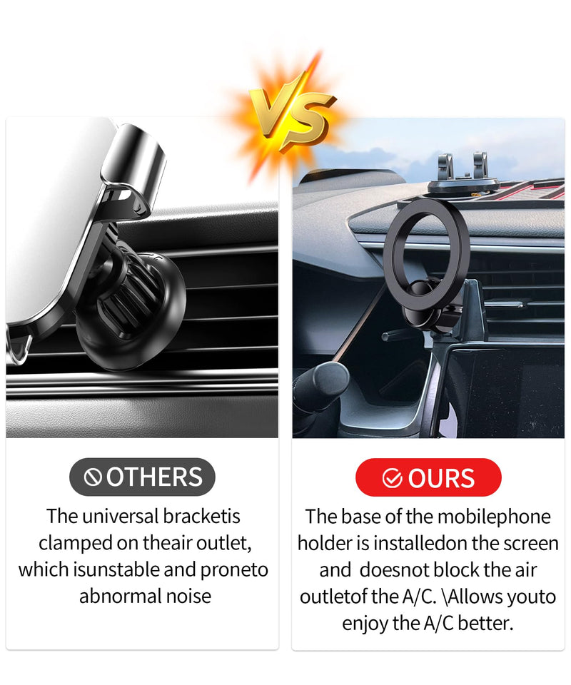Car Phone Holder for Honda Civic 2016-2021 Accessories, 5/7-inch Screen | Magsafe Magnetic Cell Phone Mount Clip Compatible with iPhone, 3D fit Stable Dashboard GPS Navigation Bracket Cradle Stand 5/7-inch for 2016-2021 Civic
