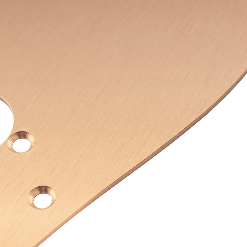 [AUSTRALIA] - Musiclily Ultra 8 Holes Anodized Aluminum Strat SSS Pickguard ST Pick Guard Scratch Plate for China Made Squier Classic Vibe SQ CV 50s Reissue Vintage Strat Style Electric Guitar, Gold 