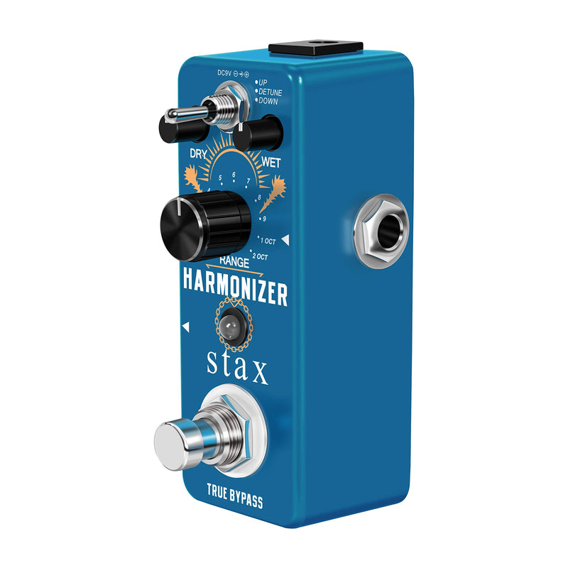 Stax Harmonizer Guitar Pedal Digital Guitar Effect Pedal Harmony Pitch Shifter Detune for Electric Guitar Bass Mini Size True Bypass