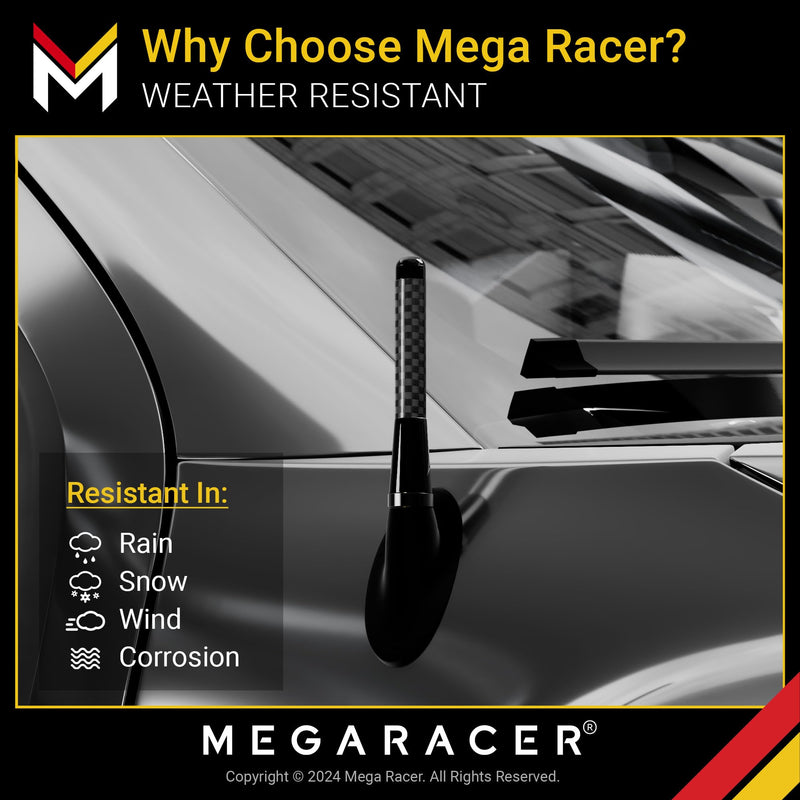 [AUSTRALIA] - Carbon Fiber Truck Antenna - Chevy Silverado 1500 & GMC Sierra 1500 2500 3500 Accessory (Year 1999-2024), Antena para Carro, Short Car Antenna Topper Replacement (3 Inch - Black) 3 Inch 
