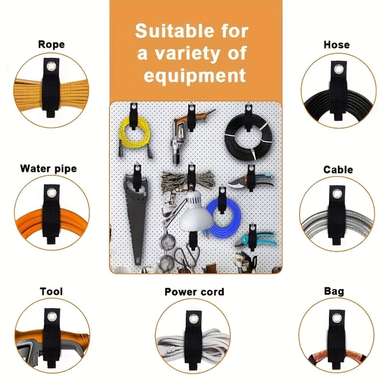 3pcs Extension Cord Holder Organizer, Storage Straps for Garden Hose Storage and Garage Wall Organization