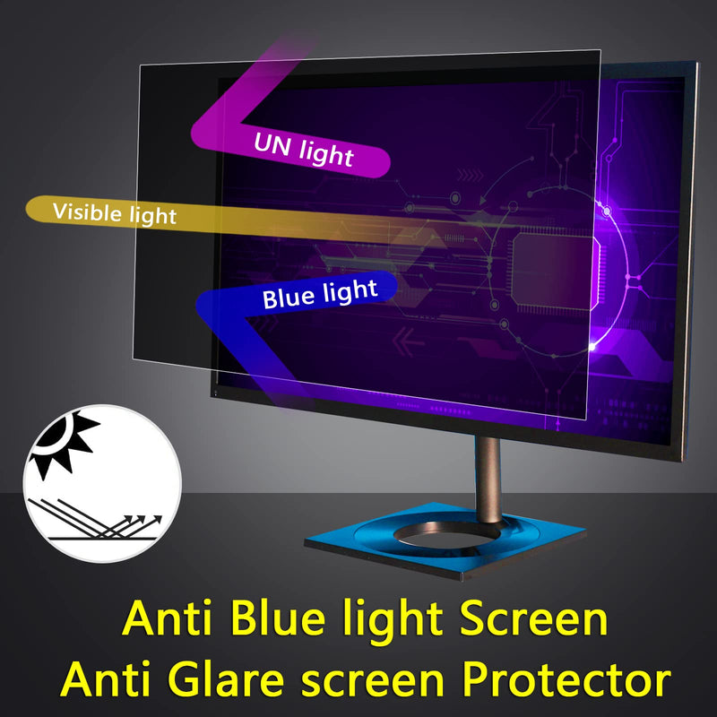 [2 -Pack 24 Inch Computer Privacy Screen for 16:9 Widescreen Monitor Shield Removable Eye Protection Anti-Glare Blue Light Anti Scratch Filter Comput 2 Pack 24 inch